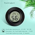 Miniatyrbild 3 av 5: Mini Digital Hygrometer, LCD-skärm med känslig sensor för snabb temperaturkonvertering, portabel termometer för inomhus- och utomhusfuktighet, enkel