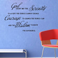 Pikkukuva 3 / 6: Grant ME The Serenity Prayer Raamatun Lainaus Vinyyli Seinätarra