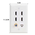 Pikkukuva 6 / 8: Seinäkiinnitettävä 6-porttinen HD Multimedia Interface CAT6 TV F-liitäntä Ethernet-seinäkiinnite kotiin ja toimistoon