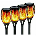 Miniatyrbilde 1 av 5: 2 stk 12 LED Solcelle Flamme Lys Utenfor, IP65 Vanntett Solcelle Hage Lys-Bdd