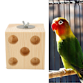 Pikkukuva 2 / 5: Bird Block - Pureskelupuuta Purra- ja Repimislelu Papukaijoille, Puiset Pylväät Rakastajille, Kakatuille, Undulaateille 8cm/3.1in
