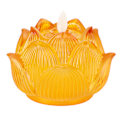 Miniatyrbild 1 av 8: Kreativ heminredning, lotusformad ljusstake, elegant design imitation färgad glasyr, dekorativ ljusstake för vardagsrum sovrum