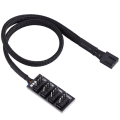 Miniatyrbillede 1 af 8: 4-polet PWM Fan Hub, 4-polet Stik til CPU Fan PC Fan Hub