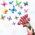 Miniatyrbillede 5 af 7: 96 Stykker Butterfly Vægstickers, Gløder i Mørket Sommerfugle Dekoration