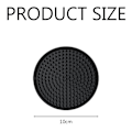 Miniatyrbillede 4 af 5: Sticker - 6 stk. runde, hævede, anti-slip coasters - sort