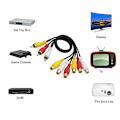 Miniatyrbillede 4 af 4: 3 RCA Han til 6 RCA Hun Audio Video Splitter Kabel - Composite AV Adapter til TV, DVD, Set-top Box osv. - 0,3 m