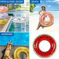 Miniatyrbillede 6 af 6: Frugtsformet Pool Float, Vandmelon Bade Ring Oppustelig Holdbar