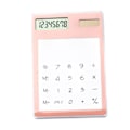 Miniatyrbillede 2 af 5: Solcelledrevet lommeregner med touchskærm, 8-cifret LCD-display, bærbar transparent lommeregner til kontor, skole og hjem, lyserød