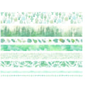 Miniatyrbilde 1 av 5: Grønt plante Washi Tape-sett, perfekt for Bullet Journal-rekvisita
