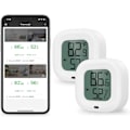 Miniatyrbild 1 av 5: Termometer Hygrometer för Inomhusbruk, WiFi Temperatur- och Fuktighetssensor med Larm, Elektrisk Display & Telefonavläsning, Fjärrövervakning & Intelligent