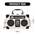 Miniatyrbillede 2 af 6: Retro radio-stil taske, elegant PU aften taske, eksklusivt