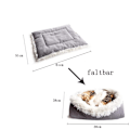 Miniatyrbild 2 av 4: Självvärmd kattmadrass för katter och valpar, 2 i 1 mjuk plysch med halkfri botten, tvättbar husdjursmatta höst vinter inomhus snooze