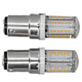 Miniatyrbilde 10 av 10: 2 stk BA15D LED-pære Super Lys LED-erstatningspære Varmt Lys 270Lm 12V 3W 57LED