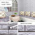 Miniatyrbillede 3 af 5: Stenmurstens peel and paste tapet - Murstens tapet - 3D