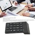 Miniatyrbild 7 av 8: 2.4G Trådlöst numeriskt tangentbord Chokladknappar Plug and Play 18 tangenter Nummer Numpad för bankrevisor