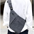 Miniatyrbild 6 av 8: Messenger bag axelväska osynlig sidväska för män och kvinnor