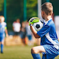 Miniatyrbillede 3 af 5: Ungdomsfodboldmålmandshandsker med Fingerbeskyttelse og Dobbelt