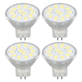 Miniatyrbillede 2 af 8: 4 stk. MR11 LED Spotlys Pære med Dobbelt Nålebase 360° Varmeafledning 3W 12 LED Lampepære Kold Hvid