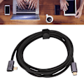 Miniatyrbillede 5 af 5: Type C til Type C Albue Datakabel 100W Hurtigopladning Slidstærk Guldbelagt Plug and Play USB-kabel til bærbare computere 200cm/78.7in