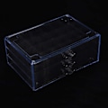 Miniatyrbillede 1 af 3: 72 Rudes Tre-lags Neglekunst Tilbehørs Opbevaringsboks Smykke Organizer Opbevaringskasse Transparent Sort