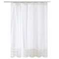 Miniatyrbillede 1 af 6: Hvid Farmhouse Bruseforhæng 70 x 70 med Shabby Chic Ruffles