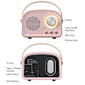 Miniatyrbild 3 av 6: Retro Bluetooth-högtalare, trådlös vintage-högtalare, utomhuskabel
