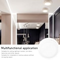 Miniatyrbilde 7 av 8: LED Flush Mount Taklampe 18W 6000K Hvitt Lys Ultra Tynn Rund Flat Panel Taklampe for Gang 85‑265V