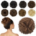 Miniatyrbilde 1 av 4: 100% Menneskehår Bun Forlengelse, Messy Bun Hårstykke Krøllete Hår S