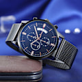 Miniatyrbillede 5 af 5: Mænds Armbåndsur Mode Vandafvisende Sport Analog Kvarts Ur Ultra-Tyndt Urtav Rustfrit Stål Mesh Armbåndsur Mænd Dato