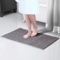 Miniatyrbillede 8 af 8: Skridsikker bademåtte 50x80cm mikrofiber chenille tæppe til badeværelse grå