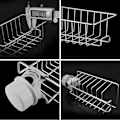 Miniatyrbillede 5 af 5: Hane Stativ Opbevaringsstativ, Køkkenvask Organizer, Rustfrit Stål Hane Svampeholder Vask Caddy Organizer til Køkken & Badeværelses Tilbehør