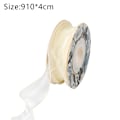 Miniatyrbild 2 av 5: 2 rullar 4 cm bred transparent organza-band - 20 meter för presentinslagning, buketter