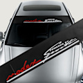 Miniatyrbillede 7 af 8: 130x21cm Universal PVC Bil Reflekterende Sticker Forruden Dekorative Dekaler med Skraber til Bil Powered By