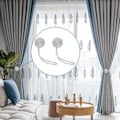 Pikkukuva 8 / 8: 2 kpl Magneettiset Verhotarrat, Iskunvapaat Koristeelliset Verhotarrat