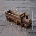Miniatyrbild 2 av 7: Trädgårdsvagnsdekor, Multifunktionell Displayställning med Hållbart Naturträ för Vardagsrum, Balkong, Sovrum, Arbetsrum, Trädgård (Väderbeständig)