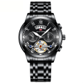 Miniatyrbillede 1 af 5: Herre-ur Chronograph Vandafvisende Analogt Armbåndsur Stor Skive Lysende Dato Ure til Mænd Klassisk Elegant Gave