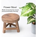 Miniatyrbild 3 av 5: Liten träväxtpall - Rund träblomkruka stativ - Inomhus utomhus - Modern inredning (1)