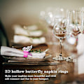 Miniatyrbilde 6 av 8: 100 stk Butterfly Papir Serviettringer Bryllup Fest Serviett Tab