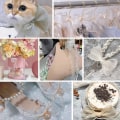 Miniatyrbilde 7 av 7: Sett med 3 håndlagde frynser i chiffonbånd til bryllupsinvitasjon