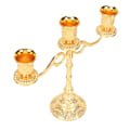 Miniatyrbillede 5 af 5: 3-armet Lysestager i Legering Vintage Stil Elegant Lysestager til Hjemmet Restaurant