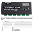 Miniatyrbild 7 av 8: 24-kanals DMX-avkodare digital display RGBW DMX512 dimningsdrivrutin LED-styrenhet för scenfält DC5V-24V
