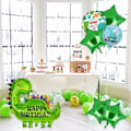 Miniatyrbillede 5 af 5: 7-delt dinosaur stjerne fødselsdag ballon sæt