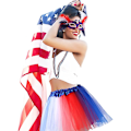 Miniatyrbild 6 av 6: Patriotiska kostymtillbehör set för 4 juli självständighet