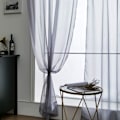Miniatyrbilde 6 av 7: Voile Gardin Transparent Gardin i Ensfarget Stangedesign