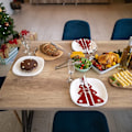 Miniatyrbild 3 av 7: Julgransbestickställ, anpassningsbart till olika storlekar på matbord, högkvalitativt filtmaterial för stabil placering och enkel åtkomst av dina