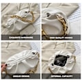 Pikkukuva 3 / 5: Naisten Ketjukassi Pilvi Muotoinen Dumpling-Clutch-Lompakko Pliseerattu Olkalaukku Ketjukassi
