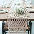 Pikkukuva 7 / 7: Makramee-pöytäliina käsin kudottu boho-häät pöytäkoriste B