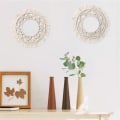 Pikkukuva 3 / 8: Kudottu seinävaate, pyöreä boho-makrame-seinävaate, käsintehty
