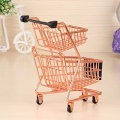 Miniatyrbillede 7 af 8: Mini Metal Indkøbsvogn Supermarked Håndvogn Trolley, Bord Off