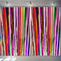 Miniatyrbillede 5 af 6: 3 stk. Regnbuefolie Frynseforhæng, Tie Dye Glitrende Metal